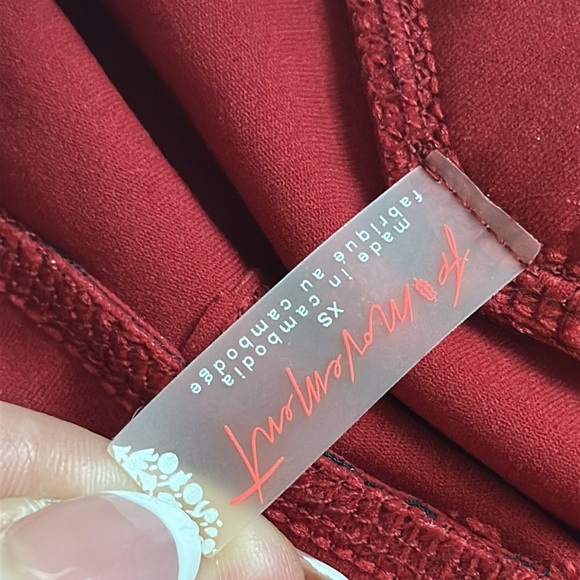 Free People Movement Women’s High Rise Yoga Gym‎ Stretch Workout Leggings XS Red - Picture 8 of 10